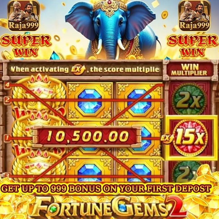 A virtual live dealer casino table and slot machine interface on Raja999